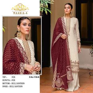 Traje de Salwar Kameez bordado listo para usar para mujer con Dupatta elegante de trabajo de encaje y pantalones a juego a precios de mayorista - Product Image 4