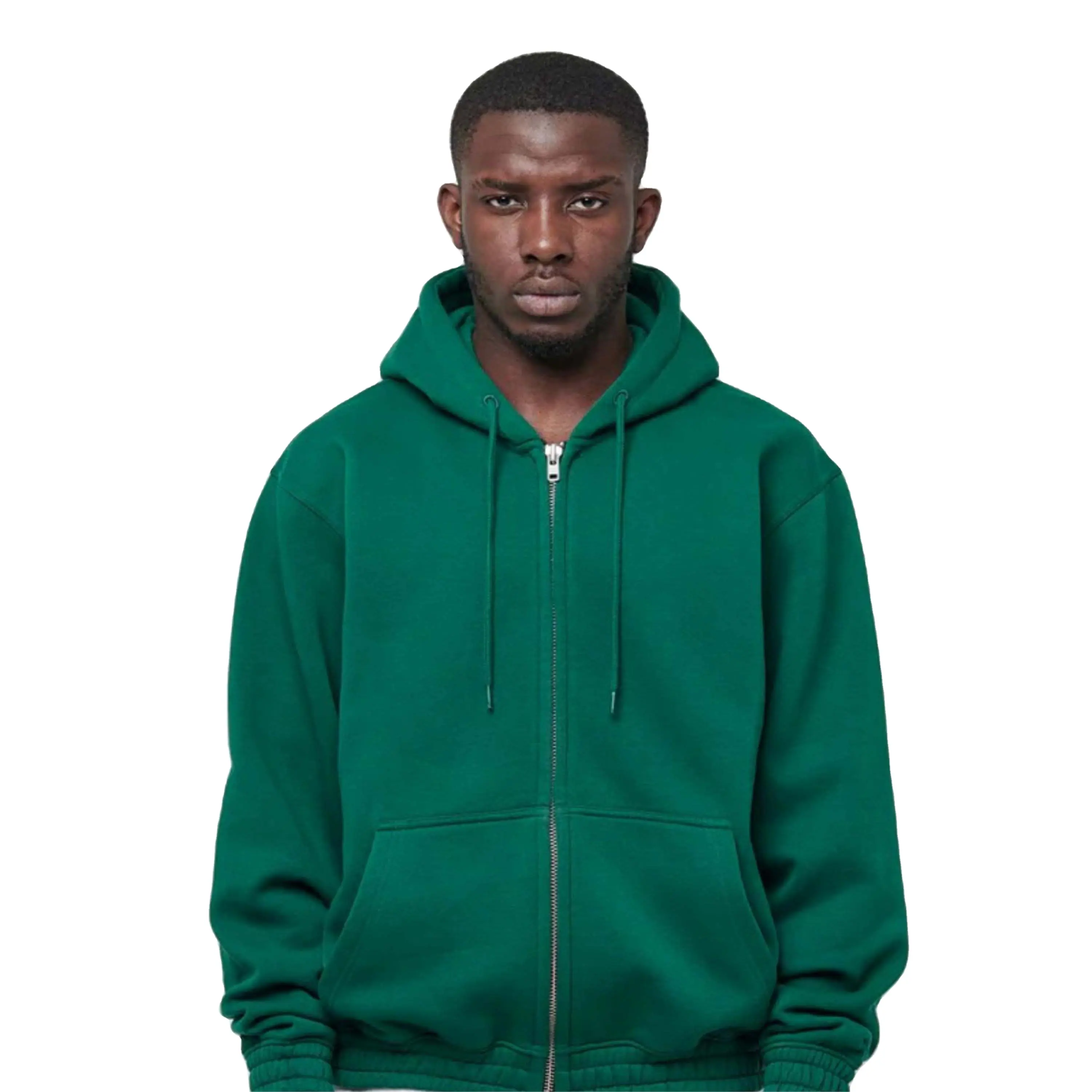 wholesale plain high quality tech fleece heavyweight fleece full zip up hoodie set custom logo men's hoodies & sweatshirts
