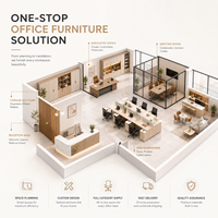 Solution de mobilier de bureau sur mesure pour la réception, le bureau de direction, le poste de travail, la salle de réunion et le rangement