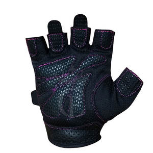 Gants d'haltérophilie en cuir demi-doigt de haute qualité à la mode et confortables fabriqués au Pakistan - Product Image 3