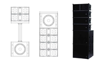 Sistem Suara Panggung DJ Subwoofer 600W Speaker Line Array Neodymium Dual 12 Inch Grosir untuk Gereja, Pernikahan, dan Konser