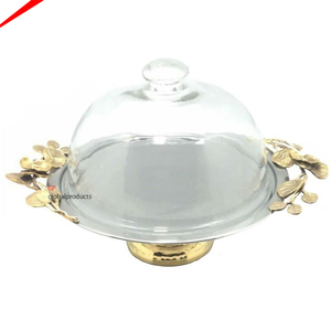 Premium Quality High End Finished Metal Stainless Steel <b>Cake</b> <b>Stand</b> <b>with</b> <b>Glass</b> <b>Dome</b> Designer Cup <b>Cake</b> <b>Stand</b> for Wedding - Product Image 2