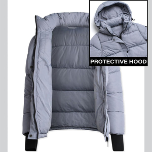 เสื้อแจ็กเก็ตขนเป็ดให้ความอบอุ่นสำหรับผู้ชาย, เสื้อโค้ทบุนวมกันลมกันน้ำกันหนาวหนามีฮู้ดเสื้อผ้าแนวสตรีทสำหรับใส่กลางแจ้ง - Product Image 2