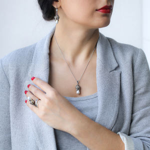 Ensemble de conception authentique, vente en gros, ensemble en argent turc fait à la main, bijoux tendance pour femmes - Product Image 2