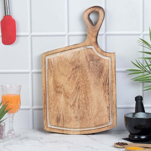 Tabla de cortar de madera personalizada al por mayor con logotipo accesorio de cocina para el hogar de la India - Product Image 1