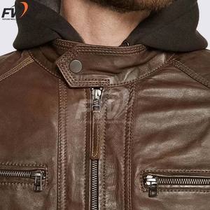 Vestes en cuir d'hiver de haute qualité, nouveau design, chaudes à l'intérieur, pour l'extérieur, service OEM à faible MOQ, directement de l'usine - Product Image 6