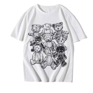 Fabrication de t-shirt pour hommes haute qualité Streetwear t-shirt blanc 250 Gsm poids lourd sérigraphie Logo t-shirt pour hommes - Product Image 4