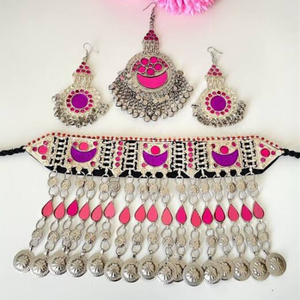 OEM Service <b>Personalized</b> Top Trending Afghan Necklace <b>Sets</b> With Earrings Affordable Price Afghani Jewellery for Girls & Women's - Product Image 5