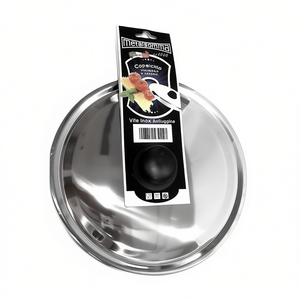 Metalsomma Tapa de Olla de Acero Inoxidable Cromado Pulido de 26 cm con Acabado 430, Apta para Horno - Product Image 2