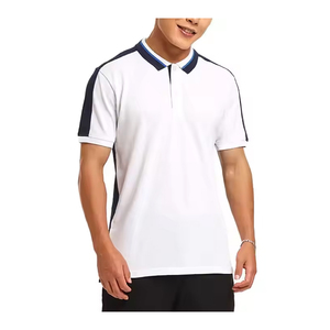 Polo pour hommes à la mode T-shirt confortable et respirant en coton à manches courtes avec col classique pour le travail et le sport - Product Image 1