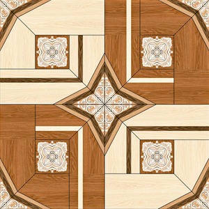 กระเบื้องปูพื้นไม้เซรามิกดิจิตอลขนาด400x400มม. กระเบื้องปูพื้นลายหินอ่อนดูหินอ่อนเคลือบสำหรับห้องโถงห้องครัวห้องน้ำ - Product Image 6