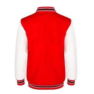 Chaqueta universitaria Letterman Varsity de alta calidad para hombre, soporte, bordado de chenilla roja, Mangas de cuero personalizables, calle principal para - Product Image 3