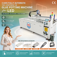 Machine de distribution et de scellement de colle haute précision 2K pour lampes LED, modules LED, alimentations, circuits imprimés et composants électroniques