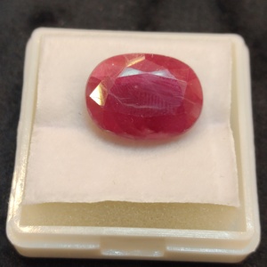 天然ルビー宝石未処理のブリリアントレッドオーバルカットルース9.89カラットライト効果リングペンダントまたはギフトジュエリー - Product Image 2