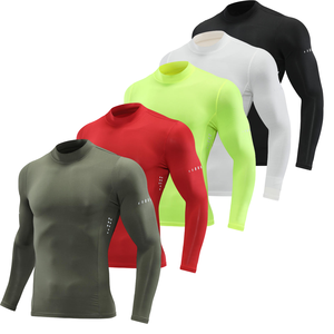 Sport athlétique entraînement couche de base hommes Fitness t-shirt doux confortable couleur unie sport Logo personnalisé Fitness chemise - Product Image 4