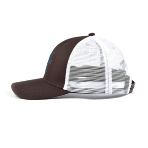 Meilleure qualité 5 panneaux Baseball Trucker Caps Couronne ronde avec maille dos et bouton supérieur Logo uni broderie Style sportif - Product Image 3