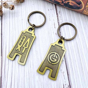 Metal Charm Keychains Pendant Keyring Alloy <b>Key</b> Chain Creative Car <b>Key</b> <b>Ring</b> Gifts Souvenir - Product Image 4
