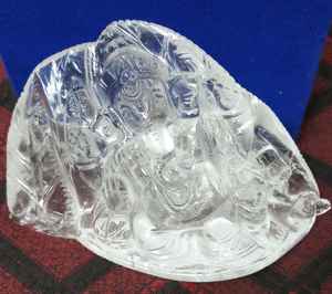 Décoration de la maison cristal clair Quartz Ganesha Sculpture pierre précieuse Sculpture spirituelle pierres naturelles cristal pierre de guérison - Product Image 4