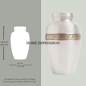 Elegance Brass Cremation <b>Urn</b> <b>for</b> <b>Wooden</b> Design Sticker Human <b>Ashes</b> Carefully Handcrafted Metal Adult Funeral <b>Urns</b> Supplies - Product Image 5