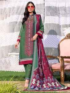 Nouveauté Salwar Kameez confortable en laine de soie d'hiver pour femmes sur mesure motif solide décoration en dentelle pour les fêtes en gros - Product Image 4