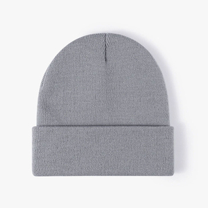 Wholesale Plain Beanie Hat Rib Knit <b>Winter</b> <b>Cap</b> Unisex Soft Warm Stretch Skull <b>Cap</b> Custom Logo Supplier Hat - Product Image 1