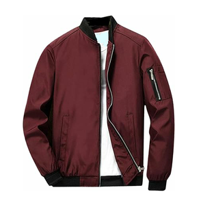 Blouson aviateur pour homme en tissu respirant, couleur unie, style personnalisé, nouveau style, mode masculine, blouson aviateur de haute qualité - Product Image 1