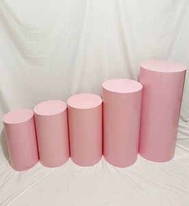 Vase à fleurs en métal décoratif fait à la main indien rose fini pour les fournitures de décoration de fête d'événement de mariage - Product Image 4