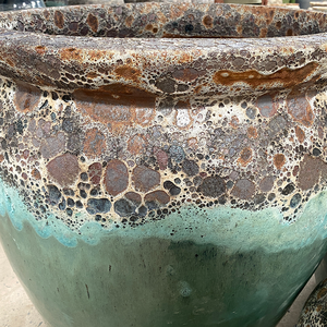 Pot de fleurs en céramique émaillée classique de grande taille, fait à la main, écologique, durable, avec trou de drainage, pour la maison, le jardin, l'aménagement paysager - Product Image 4