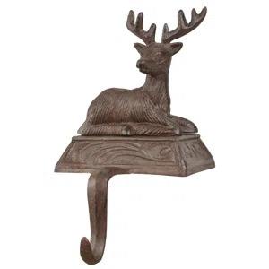 Soporte de calcetín de Navidad de hierro rústico para chimenea Mantel estante colgante decorativo festivo para decoración del hogar de vacaciones - Product Image 2