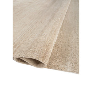 Alfombra de Lana y Seda Entropy Ivory Anudada a Mano AKWS-3031, Alfombra Rectangular de Color Sólido para Sala de Estar, Alfombra de Yute para Pasillo - Product Image 2