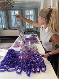 Chaîne à maillons décorative en résine de qualité supérieure, tenture murale élégante en acrylique faite à la main pour la décoration d'intérieurs de maisons modernes - Product Image 6