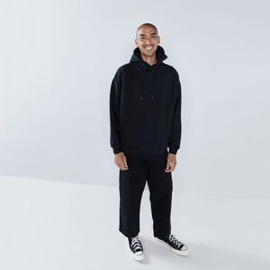 Sweat à capuche thermique d'hiver pour hommes en polaire française surdimensionné décontracté Streetwear sweat avec Logo brodé 100% coton imprimé - Product Image 4