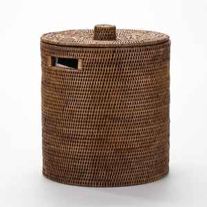 Cesta de almacenamiento grande personalizada, organizador de patrón redondo tejido de plátano artesanal Natural para decoración del hogar - Product Image 5