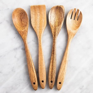 Cuillère à café en bois, cuillère à café en bois pour café moulu, mesure pour les grains de café ou le thé, la soupe, la cuisine, le mélange, le brassage - Product Image 1