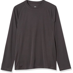 T-shirt de sport à manches longues en polyester spandex respirant pour hommes vêtements de sport à séchage rapide entraînement de gymnastique haut de performance athlétique - Product Image 1