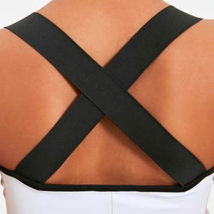 Sujetador Deportivo Simple para Mujer, Venta al Por Mayor, Transpirable, de Spandex/Nailon, Soporte Medio para Yoga y Gimnasio, Personalizable - Product Image 5