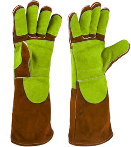 Premium Reinforced Cowhide Split Leather <b>Gloves</b> <b>Long</b> Welding Work <b>Gloves</b> with High Safety Heavy Duty Comfortable Work Protection - Product Image 3