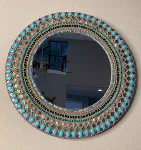 กระจกตกแต่งทรงกลม17 1/2โมเสคปรับแต่งได้ทันสมัยสีตามต้องการ - Product Image 3