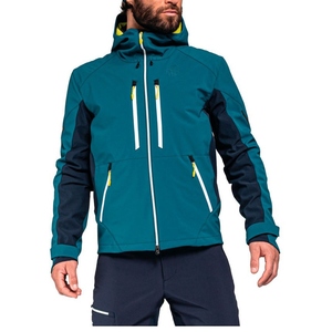High Quality Men's Winter Nylon <b>Soft</b> <b>Shell</b> <b>Jacket</b> Breathable Windproof <b>Hooded</b> Half Zip Front Logo OEM Service - Product Image 1