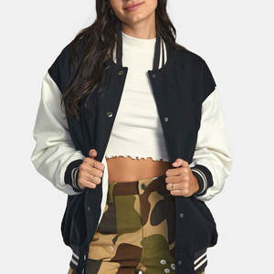 Veste universitaire pour femmes, broderie de logo personnalisée, style streetwear, pour les acheteurs en gros - Product Image 4