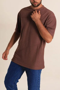 Último diseño de bloque de color camiseta de los hombres mejor diseño Nuevo estilo de manga corta Camiseta corta Casual hombres de manga corta - Product Image 3