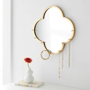 Cintre pour bijoux en métal laiton de qualité supérieure avec miroir et design vintage orné pour afficher magnifiquement les accessoires - Product Image 2