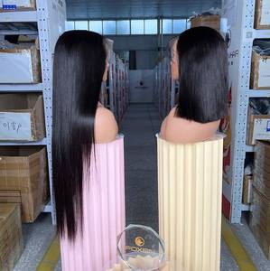 Peluca de cabello humano de encaje completo, peluca de encaje Full HD sin pegamento, peluca con malla frontal de cabello humano virgen natural para mujeres - Product Image 2