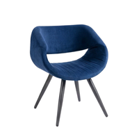 Chaise de salle à manger moderne de luxe, écologique, en tissu velours, pieds en métal, assise ergonomique, pour la maison, le bureau, le bar, l'école, le café