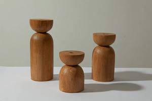 Portavelas de Madera Natural de Alta Demanda para Aromaterapia en el Hogar, Estudios de Yoga y Decoración Minimalista Disponible para la Venta - Product Image 4