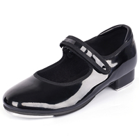 Sepatu Tap Dance Kulit PU Berlampu, Tahan Lama, Bernapas, dengan Papan Suara dan Tali Mudah Dipakai untuk Anak-anak Unisex