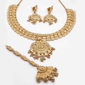 Venta al por mayor de collares de cadena de eslabones chapados en oro de 14K 18K 24K con diseño floral conjunto de joyería de moda con joyería de latón llena de oro - Product Image 3