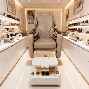 เก้าอี้ทำเล็บเท้าแบบไฟฟ้าฐานเจลเก้าอี้สปาเท้าหลังสูงเก้าอี้นวดพร้อมท่องสำหรับร้านทำเล็บเฟอร์นิเจอร์ร้านเสริมสวย - Product Image 6