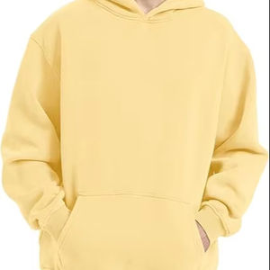 Sweat-shirts décontractés pour hommes en coton 100% molleton, couleur unie, lavage à l'acide, coupe régulière, séchage rapide, écologiques - Product Image 1