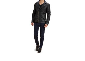Vente en Gros Veste en Cuir Original en Peau de Mouton pour Hommes de Meilleure Qualité Dernier Design Veste en Cuir Véritable Style Motard - Product Image 4